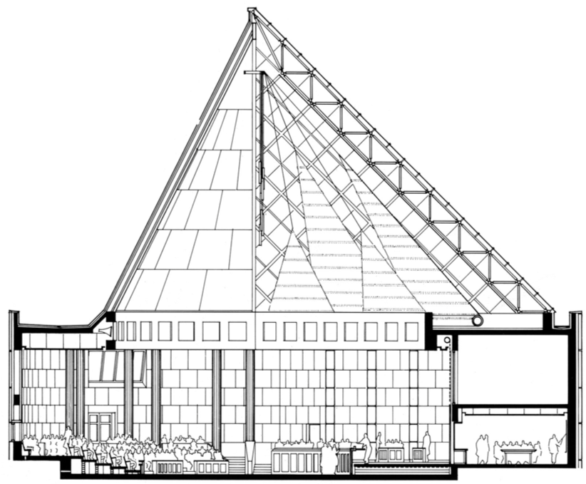 Diefenbaker Building 28 - Section view of 1992 Council Chamber