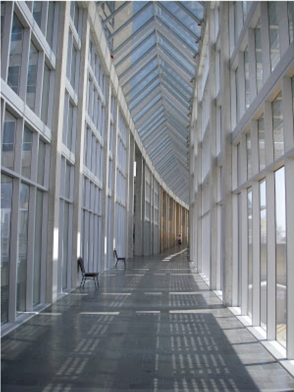 Diefenbaker Building 7 - interior western walkway looking south