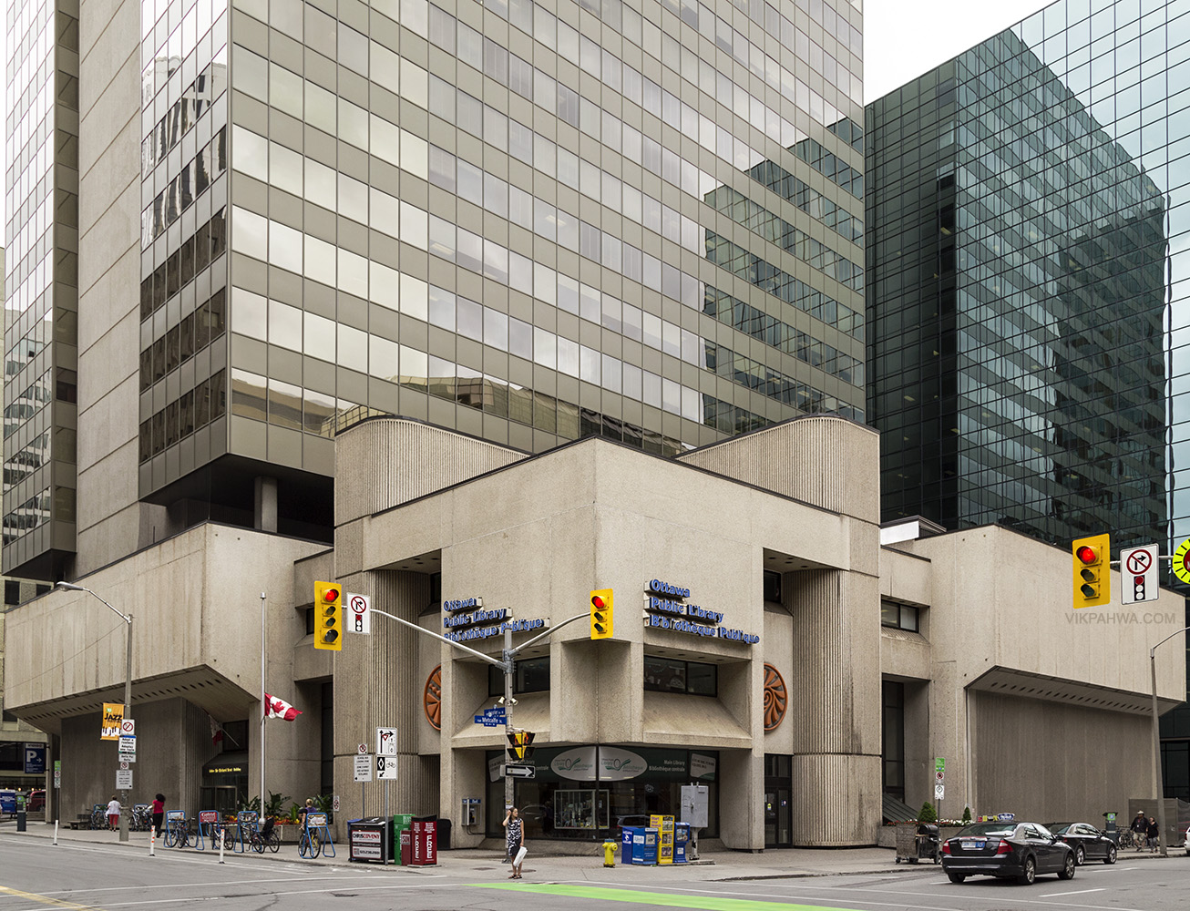 Street view of the Ottawa Public Library Main Branch.