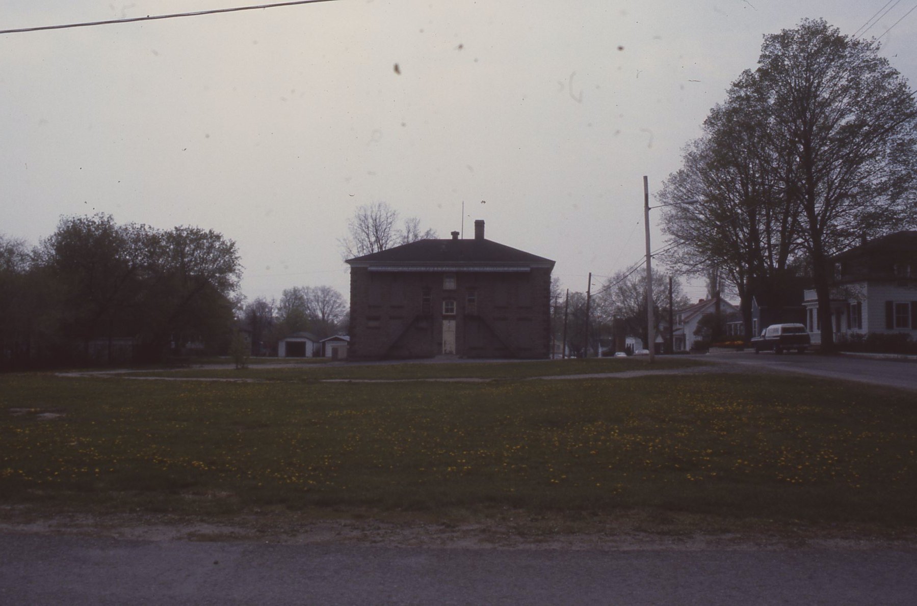 Square Slide, Colour Transparency, White Plastic Boarder, Image of Victoria School House